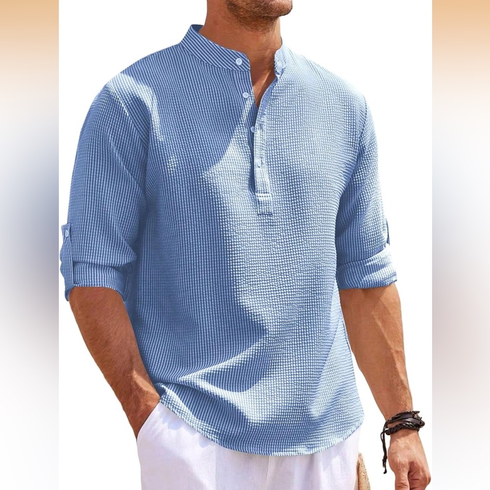 Men's Blue Casual Shirt Size Large